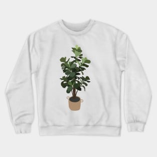 Fiddle Leaf Fig Tree Illustration Crewneck Sweatshirt